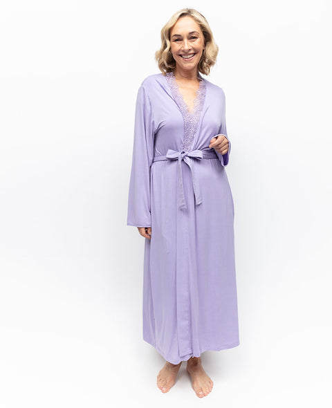 Buy Womens Winter Soft Plush Fleece Robe Long Cozy Loungewear Bathrobe,  Purple, X-Large Online at Low Prices in India - Amazon.in
