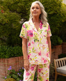 Tessa - Ensemble pyjama à imprimé floral et bordure en dentelle