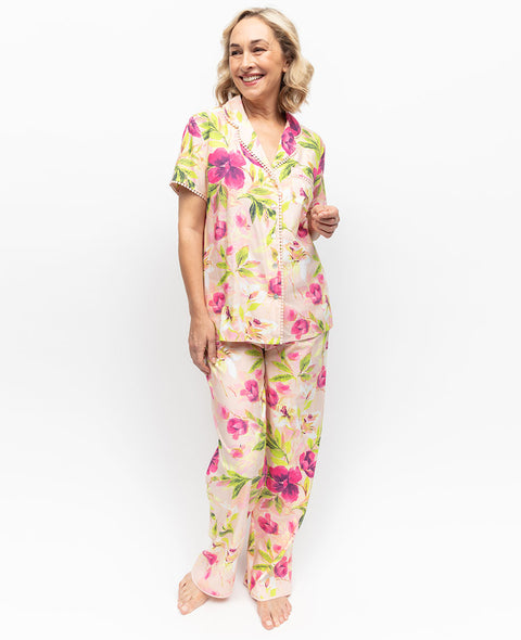 Cotton Pajamas in Pink Checkerboard – TBCo