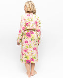 Tessa Midi-Morgenkleid mit Spitzenbesatz und Blumendruck