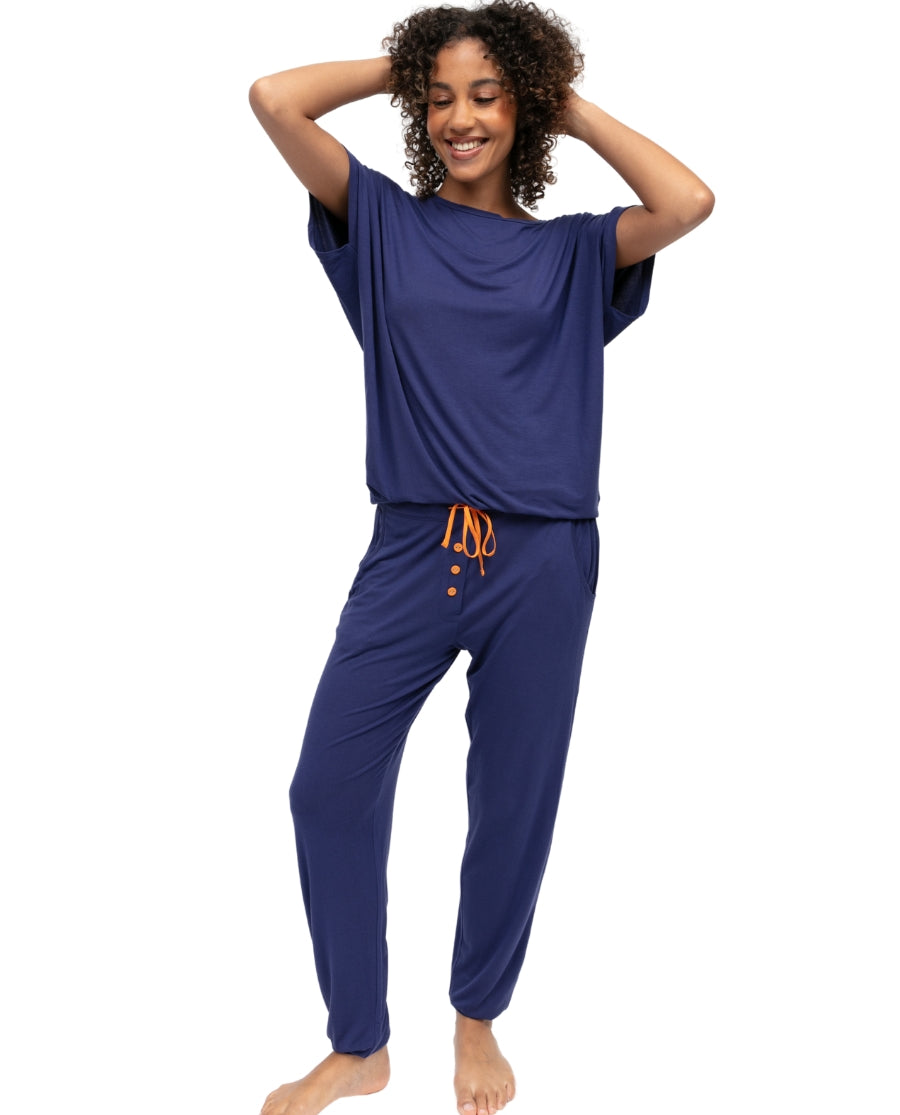 Indigo Slouch Jersey Pyjama Set