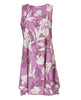 Reena Chemise de nuit trapèze avec bordure en dentelle et imprimé floral pour femme