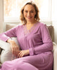 Reena Womens Lace Detail Jersey Long Sleeve Short Nightdress