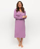 Reena Womens Lace Detail Jersey Long Sleeve Short Nightdress