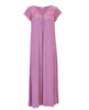 Reena Womens Lace Detail Jersey Cap Sleeve Long Nightdress