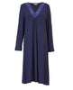 Joanna Womens Lace Detail Jersey Long Sleeve Short Nightdress
