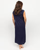 Joanna Womens Lace Detail Jersey Short Sleeve Long Nightdress