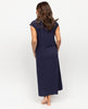 Joanna Womens Lace Detail Jersey Cap Sleeve Long Nightdress
