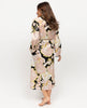 Carolynn Womens Lace Trim Floral Print Long Dressing Gown