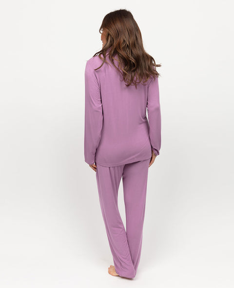 Reena Womens Lace Trim Jersey Pyjama Set