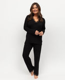 Carolynn Damen-Pyjama-Set aus Jersey mit Spitzendetail