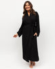 Carolynn Womens Lace Trim Jersey Long Dressing Gown