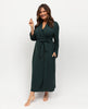 Anne Womens Lace Trim Jersey Long Dressing Gown