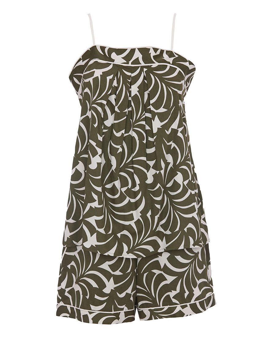 Chiswick Abstract Palm Print Cami and Shorts Set