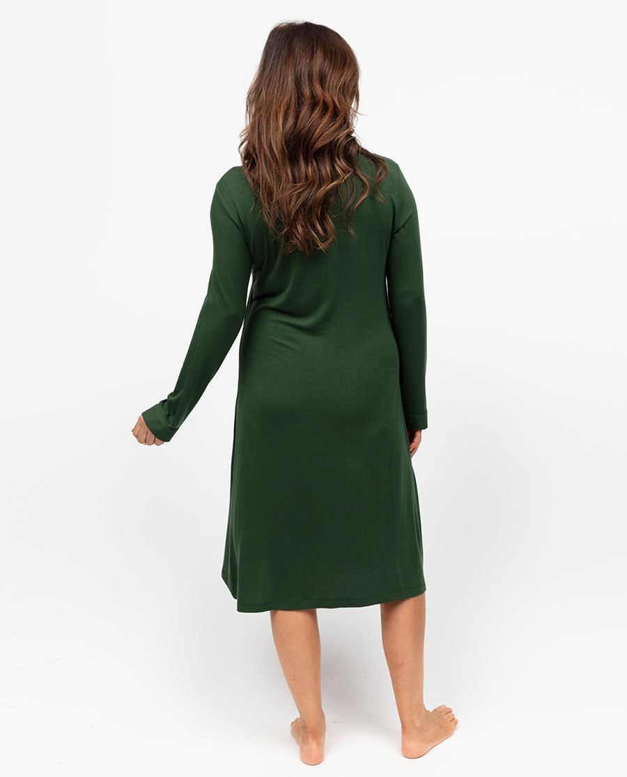 Chemise de nuit courte en jersey avec détails en dentelle pour femme Jade