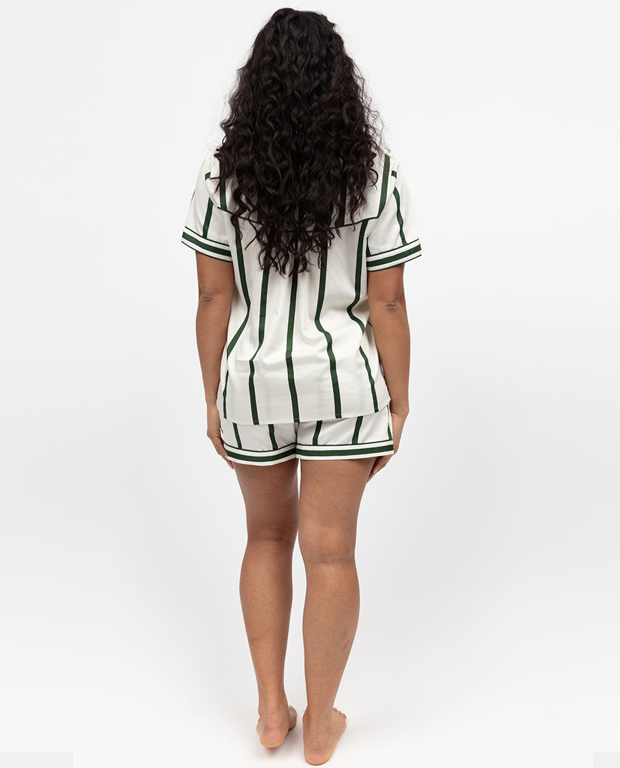 Maida Vale Printed Stripe Shorty Set