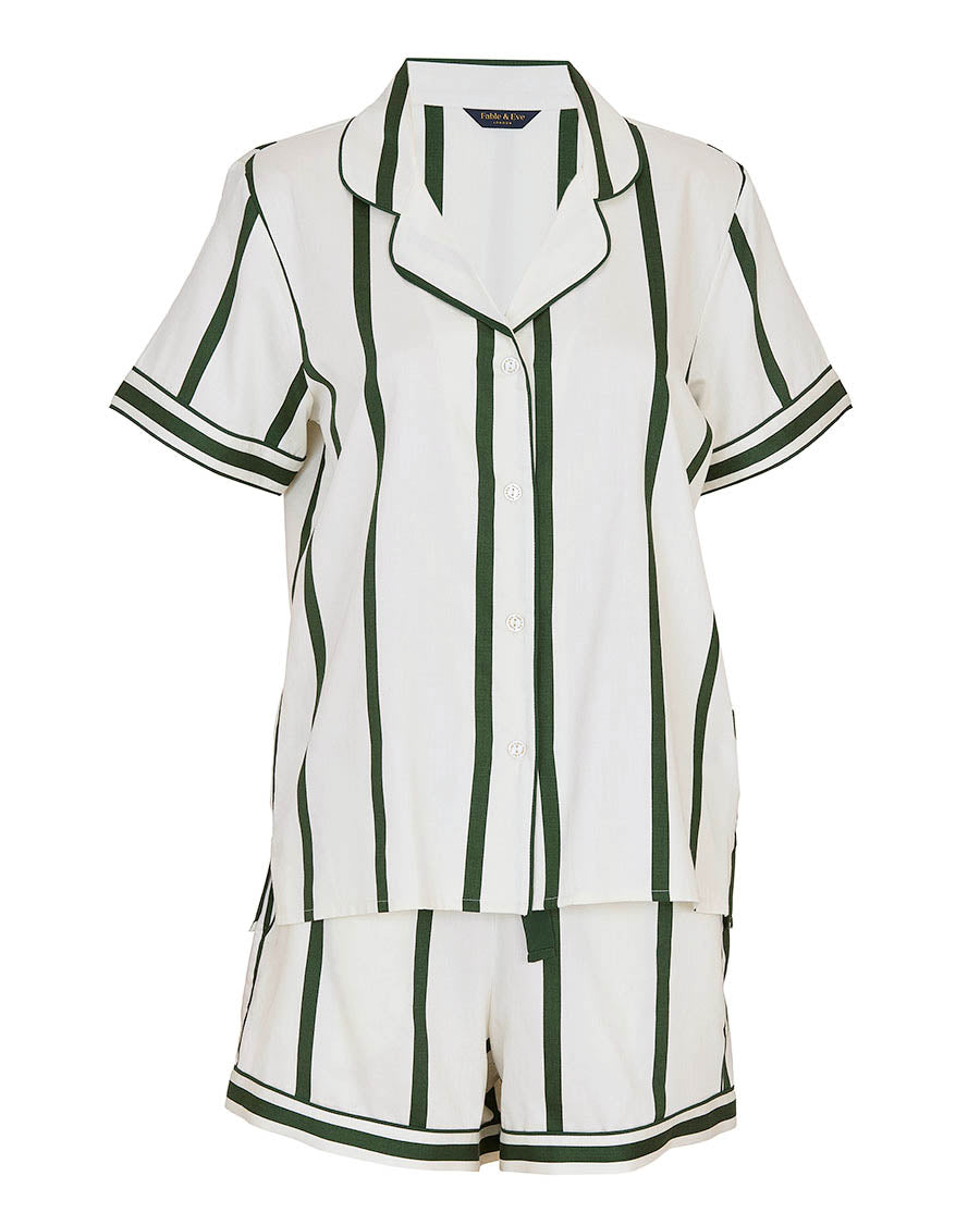 Maida Vale Printed Stripe Shorty Set