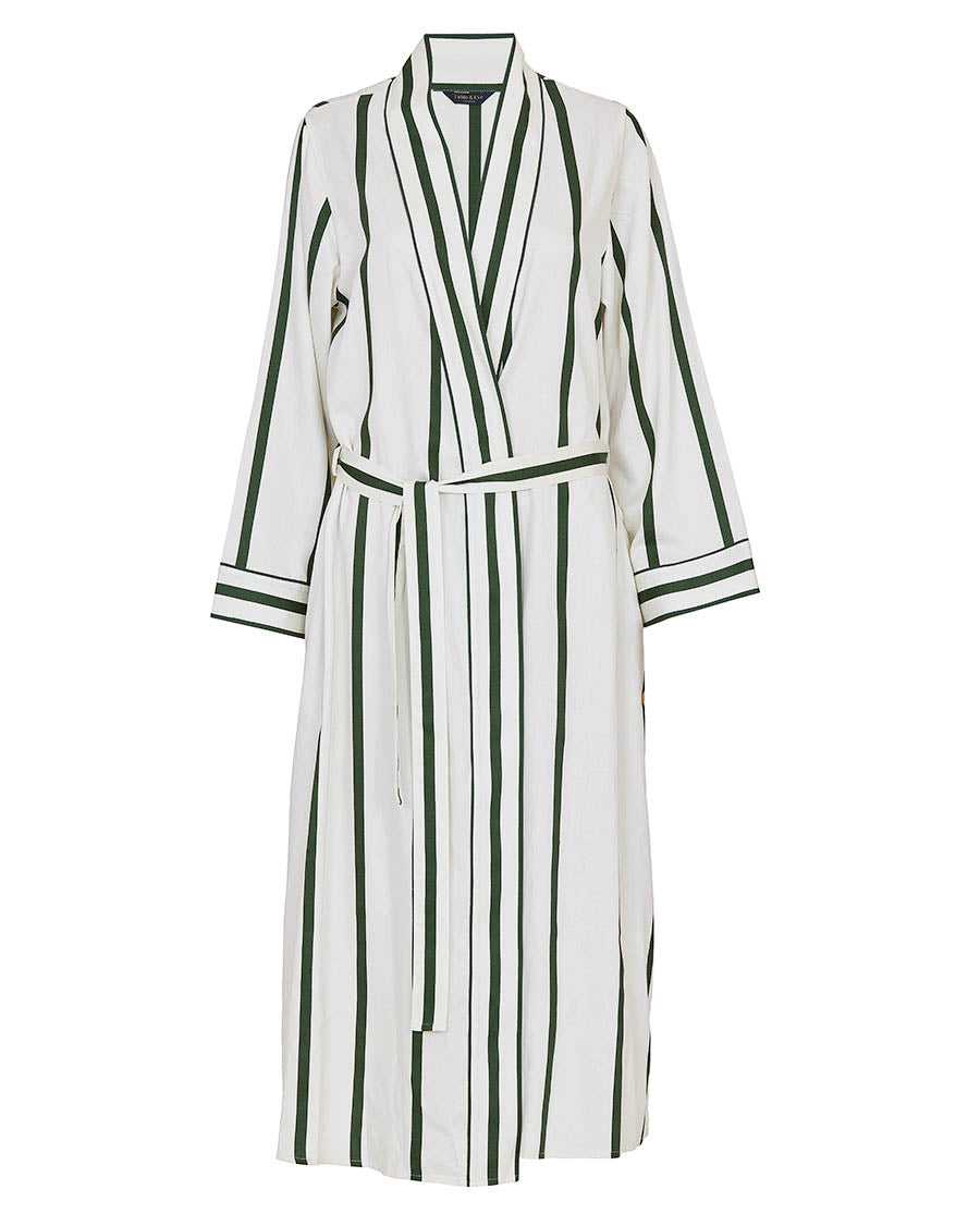 Maida Vale Printed Stripe Long Dressing Gown