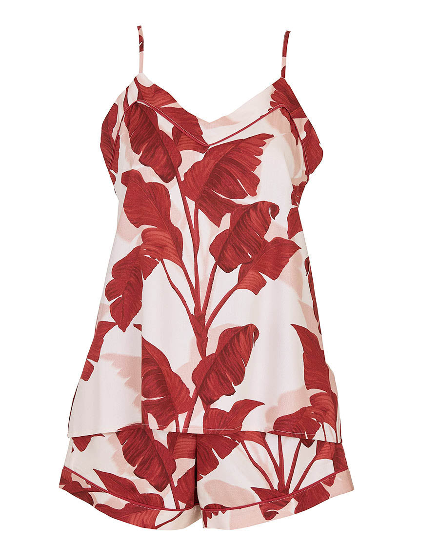 Shoreditch Leaf Print Cami and Shorts Set