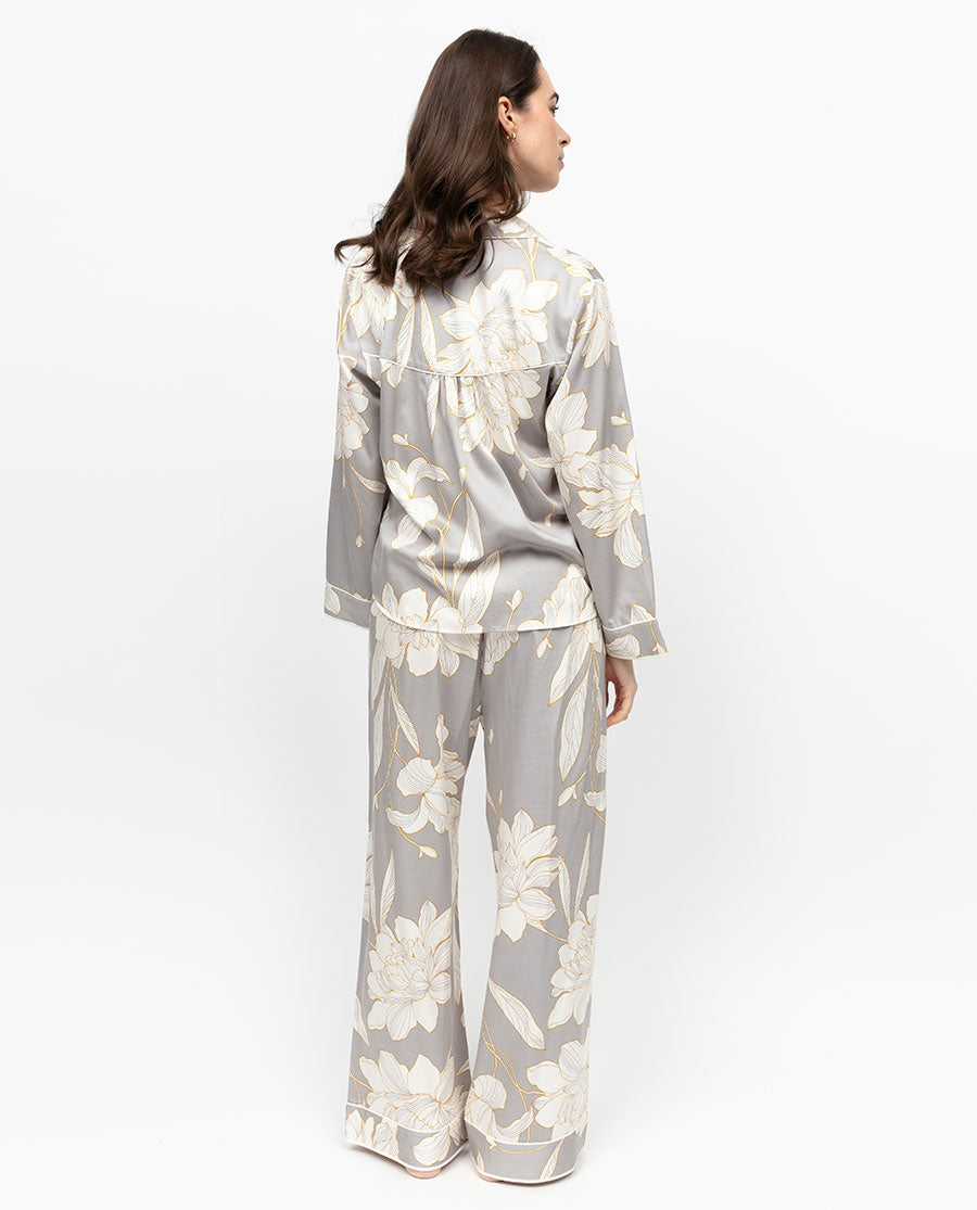 Victoria Floral Print Wide Leg Pyjama Set