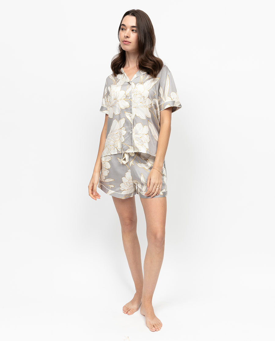 Victoria Floral Print Shorty Set