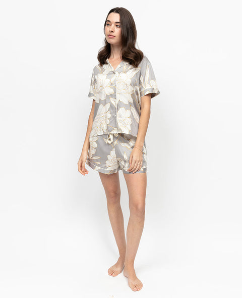 Victoria Floral Print Shorty Set