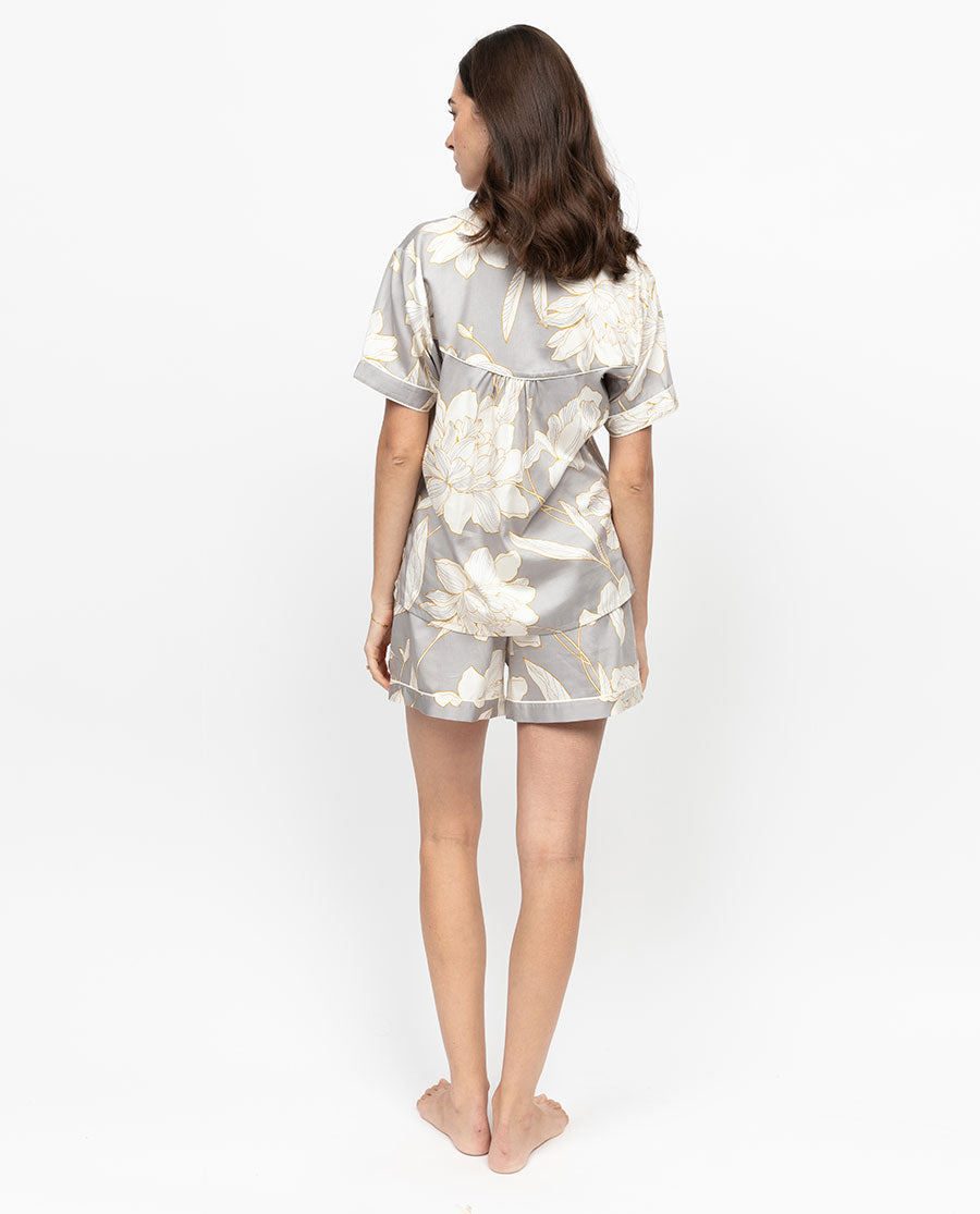 Victoria Floral Print Shorty Set