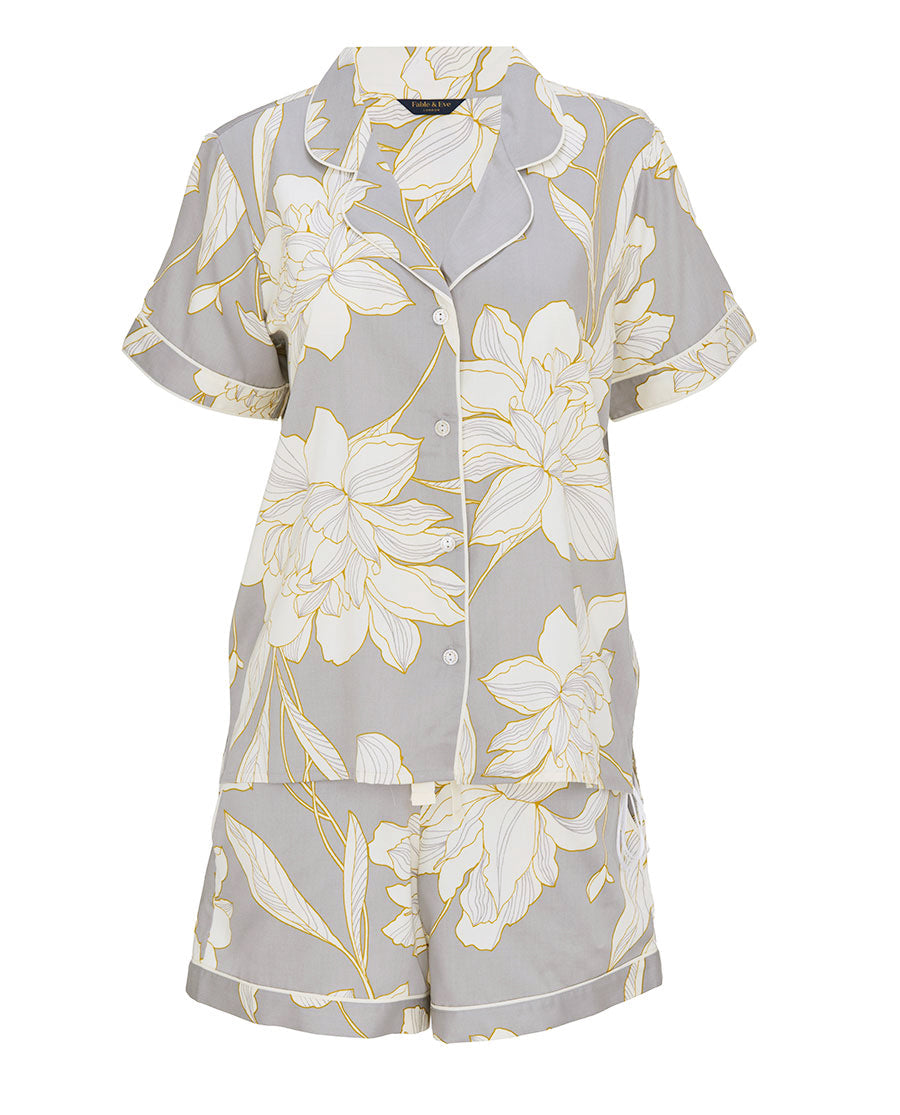 Victoria Floral Print Shorty Set