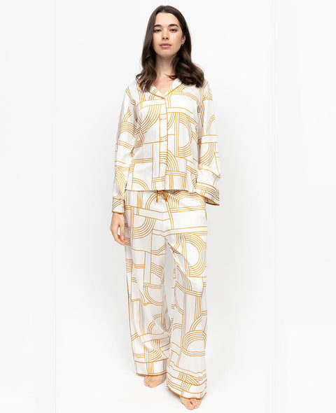 Victoria Geo Print Wide Leg Pyjama Set