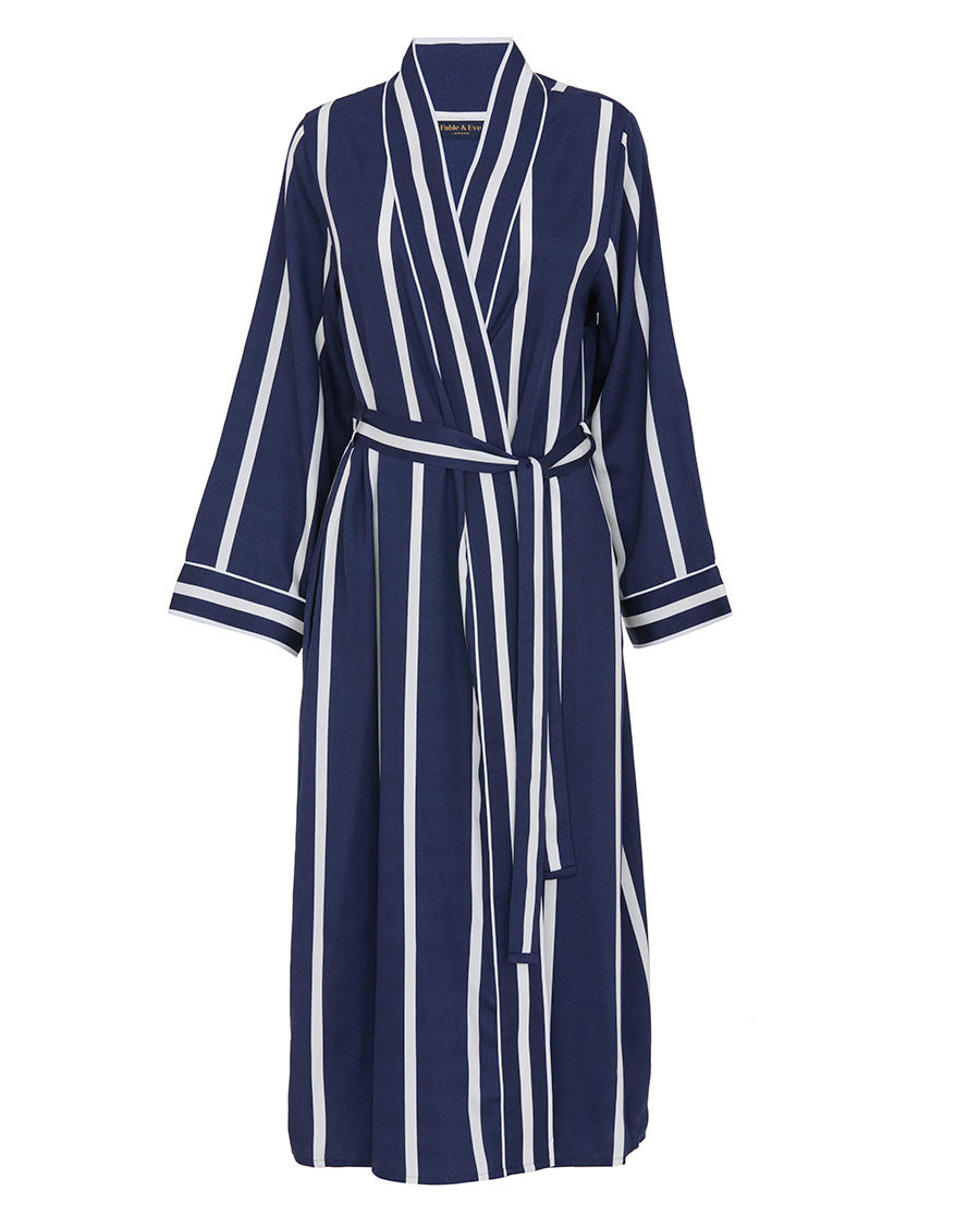 Chancery Printed Stripe Long Dressing Gown
