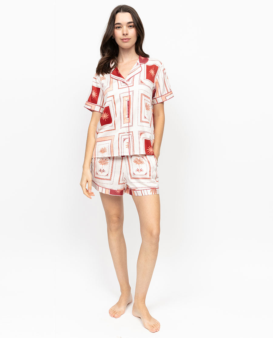 Rosebery Postcard Print Shorty Set