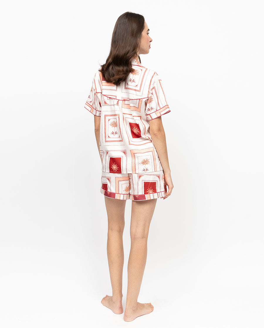 Rosebery Postcard Print Shorty Set