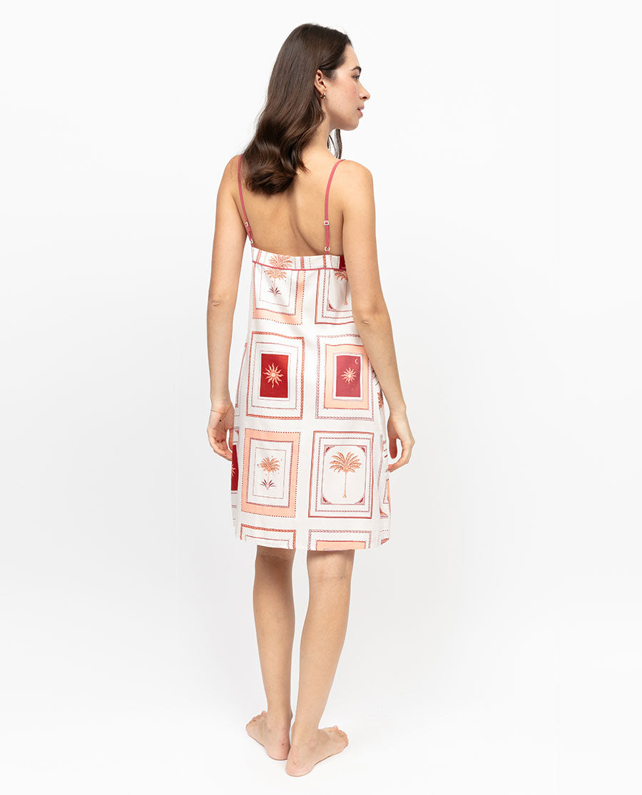 Rosebery Postcard Print Short Nightdress