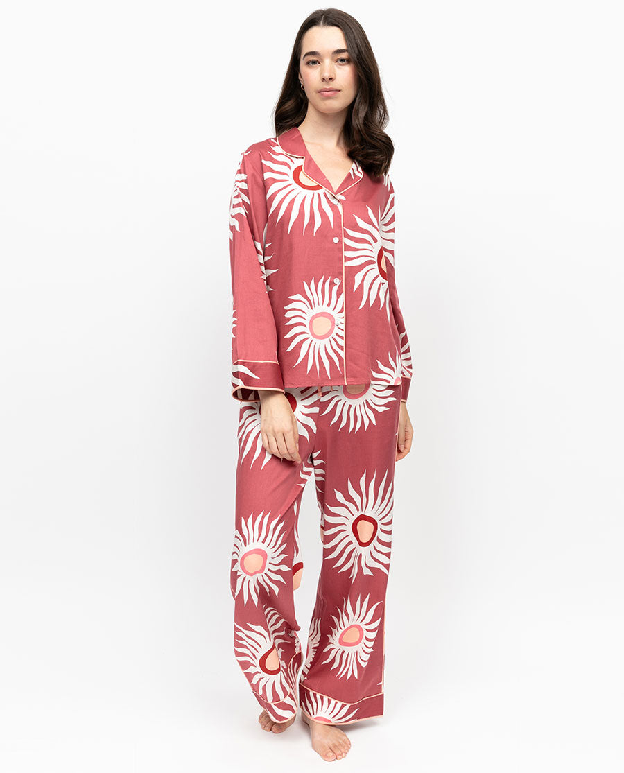 Rosebery Sun Print Wide Leg Pyjama Set