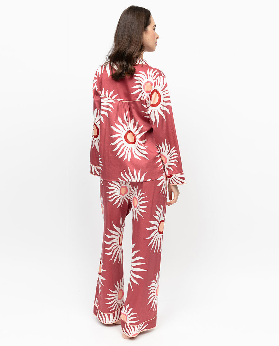 Rosebery Sun Print Wide Leg Pyjama Set