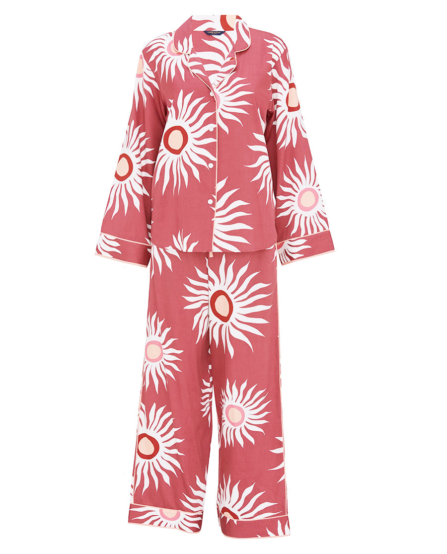 Rosebery Sun Print Wide Leg Pyjama Set