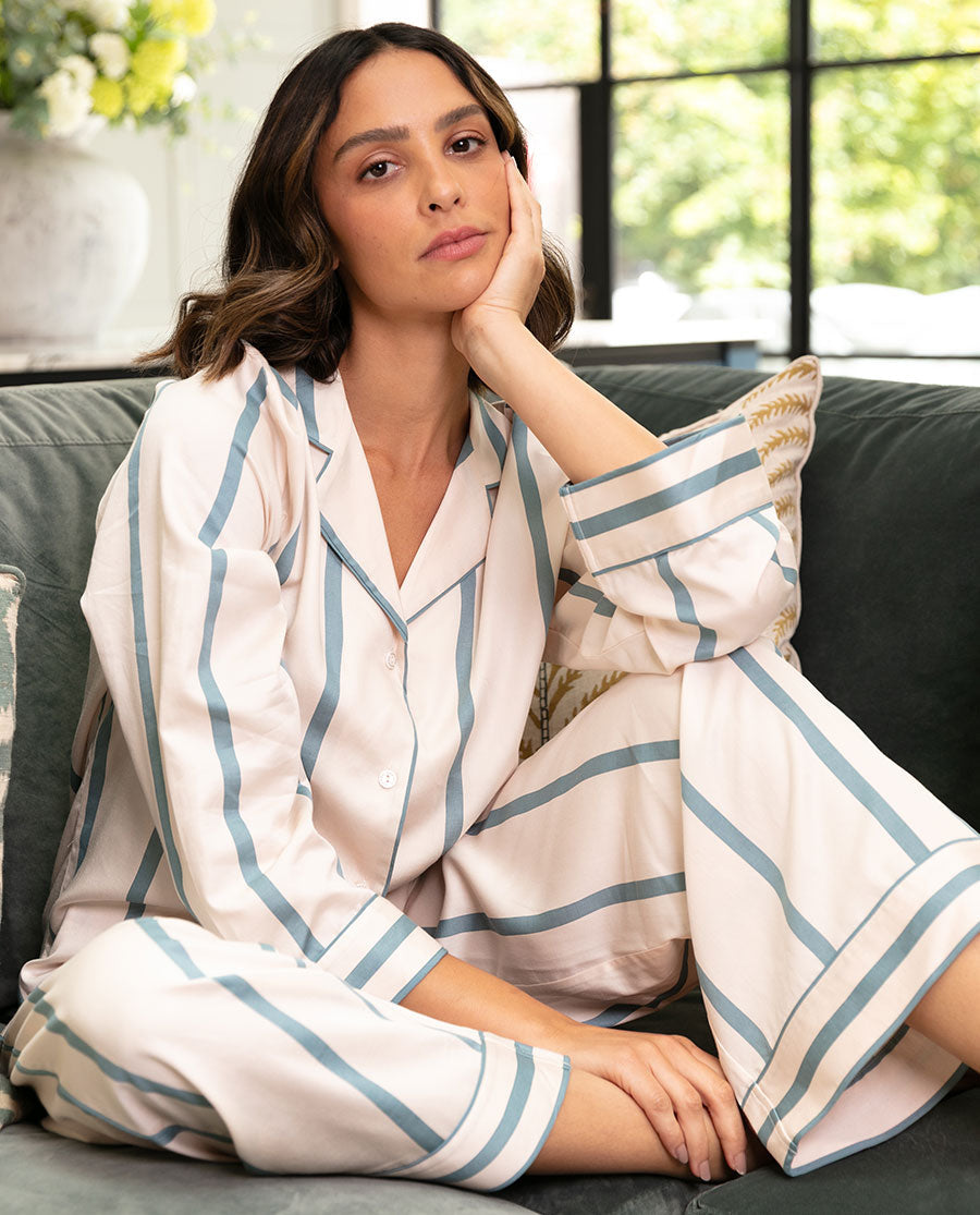 Somerset Printed Stripe Wide Leg Pyjama Set