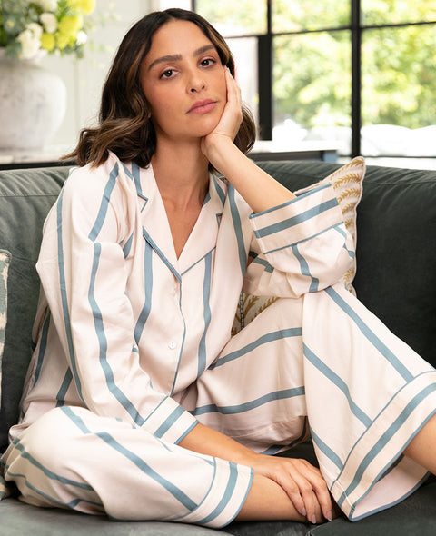 Somerset Printed Stripe Wide Leg Pyjama Set