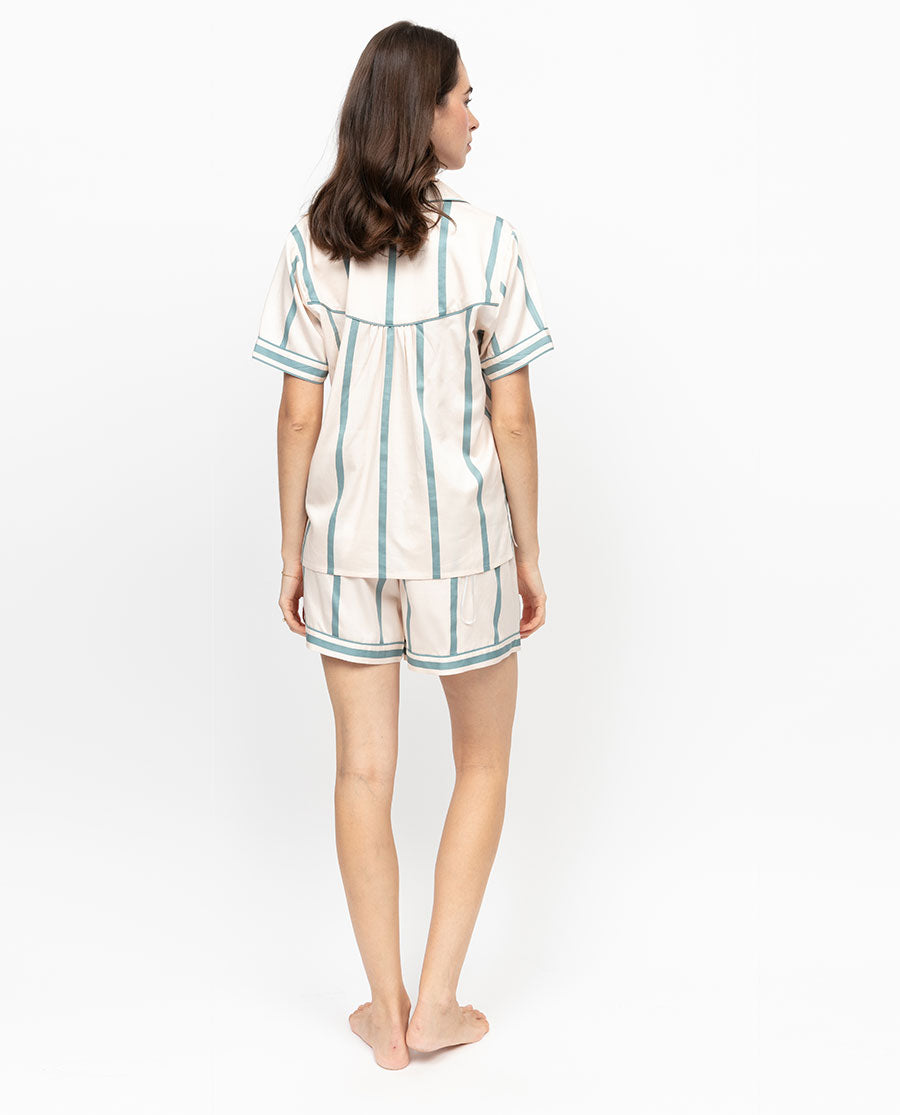 Somerset Printed Stripe Shorty Set