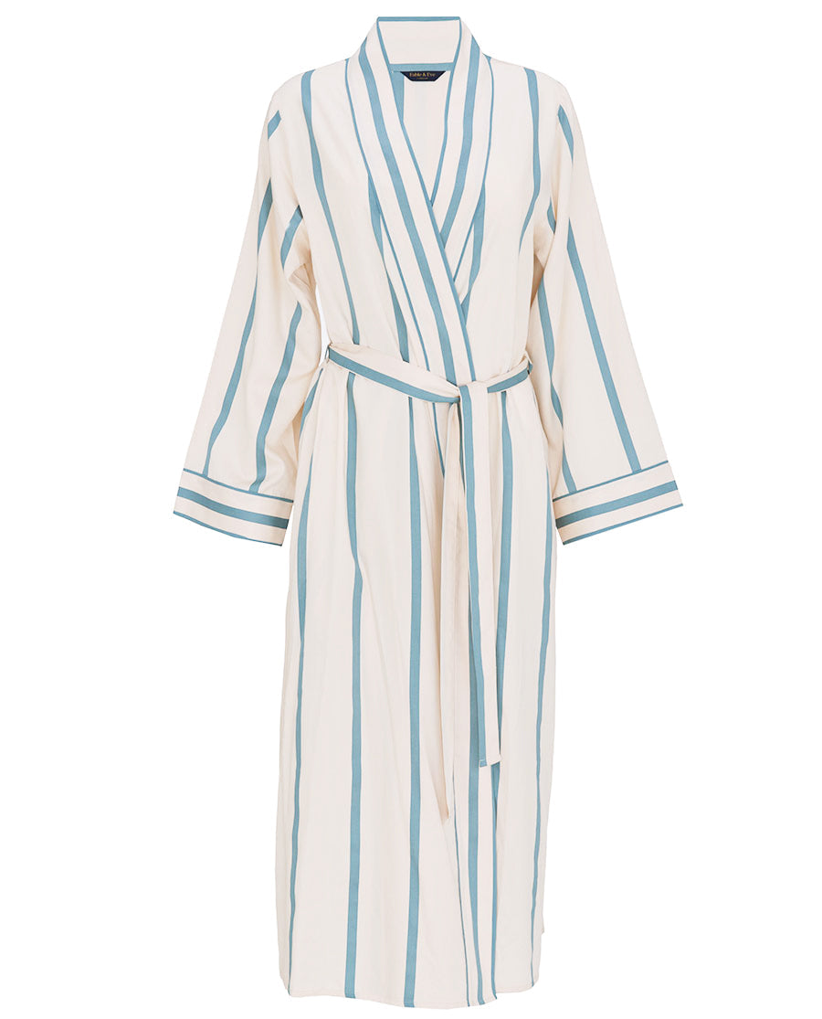 Somerset Printed Stripe Long Dressing Gown
