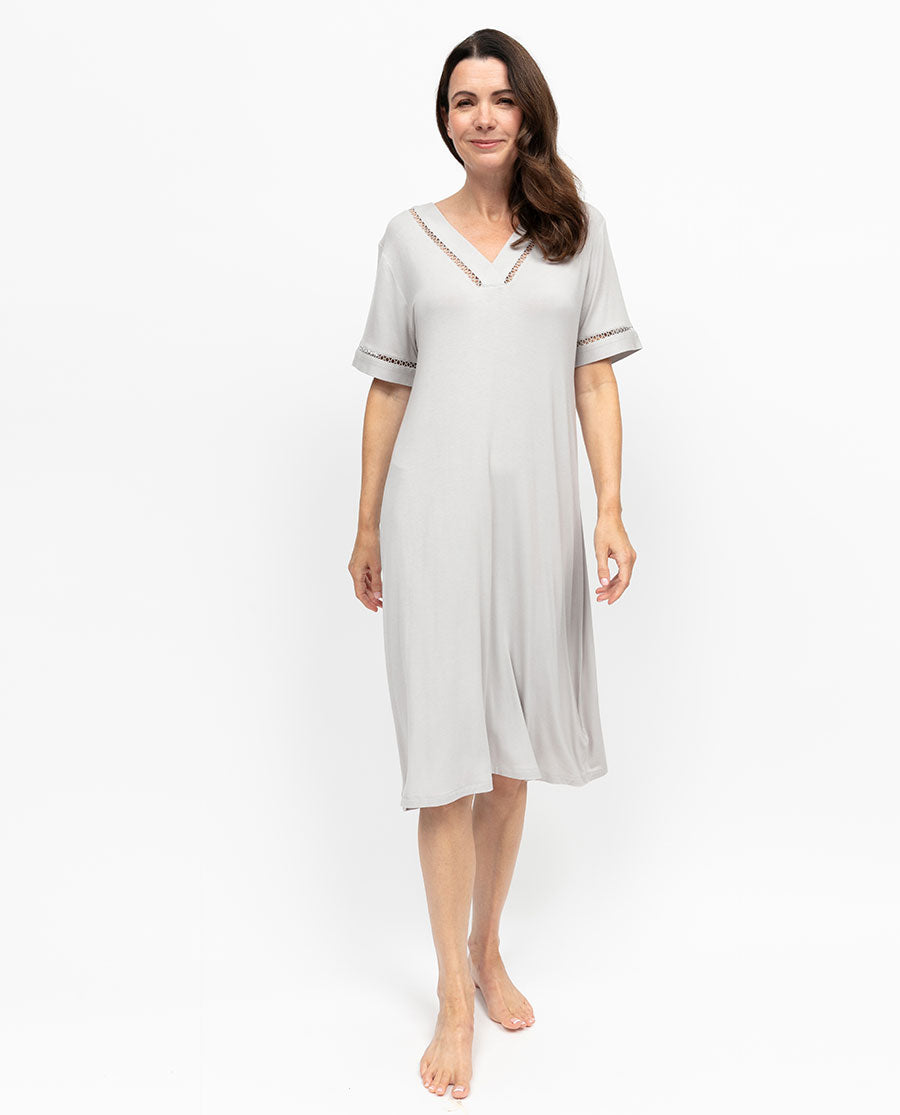 Willow Womens Lace Detail Jersey Short Nightdress
