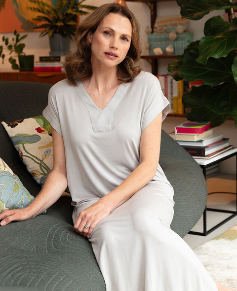 Willow Womens Jersey Cap Sleeve Long Nightdress