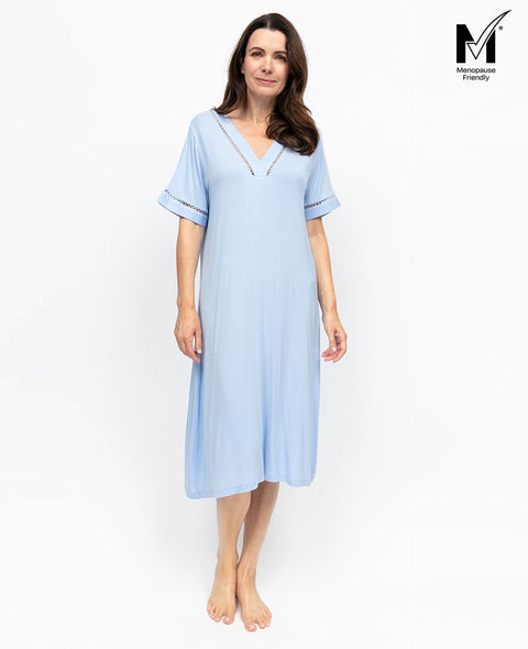 Lucy Womens Lace Detail Jersey Short Nightdress