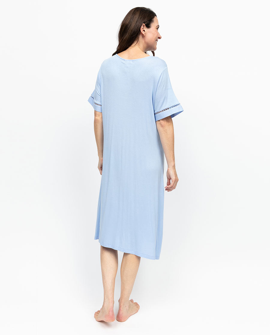 Lucy Womens Lace Detail Jersey Short Nightdress