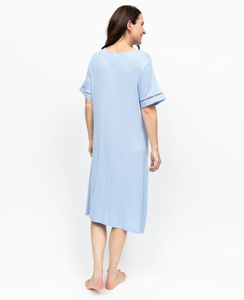 Lucy Womens Lace Detail Jersey Short Nightdress