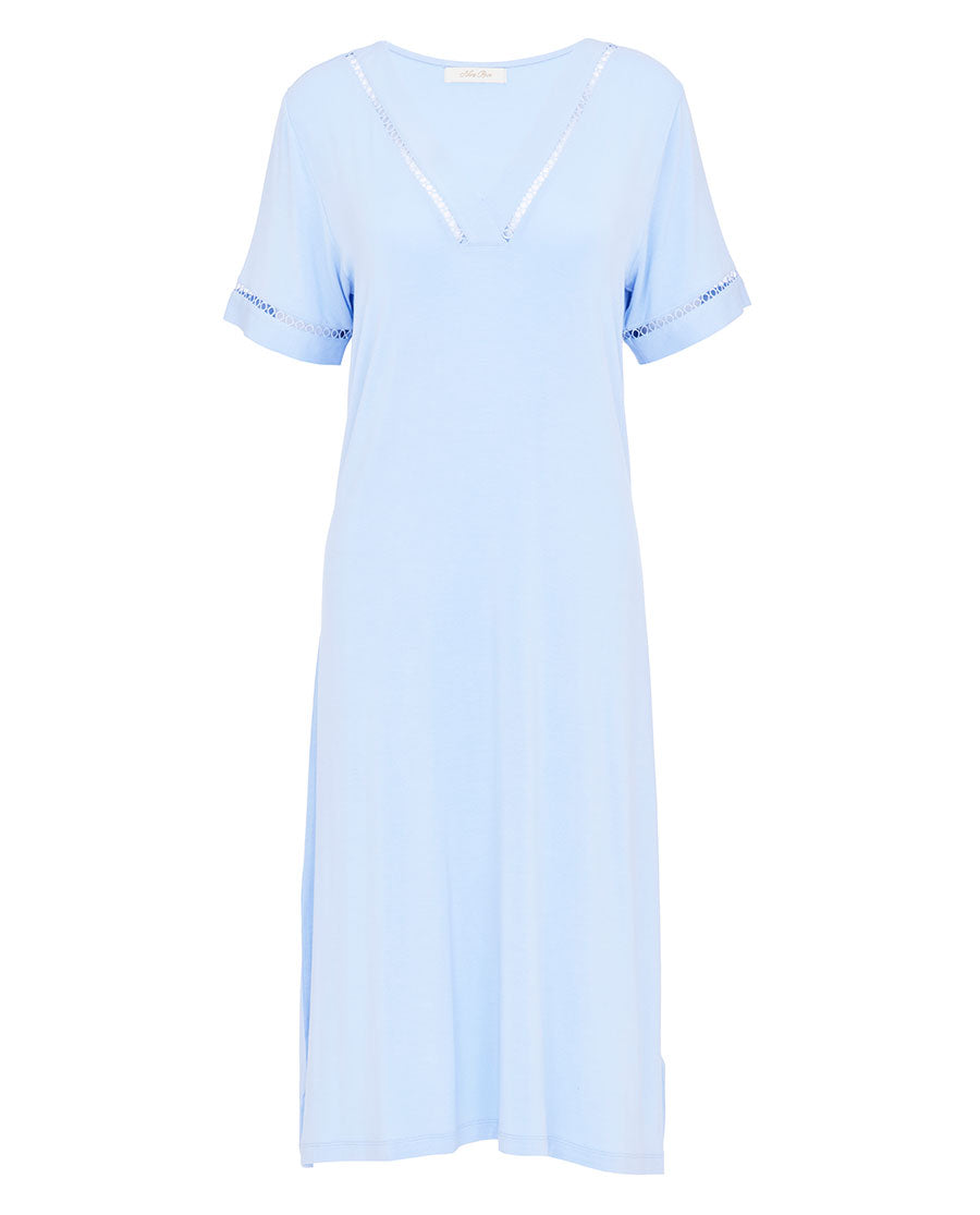 Lucy Womens Lace Detail Jersey Short Nightdress