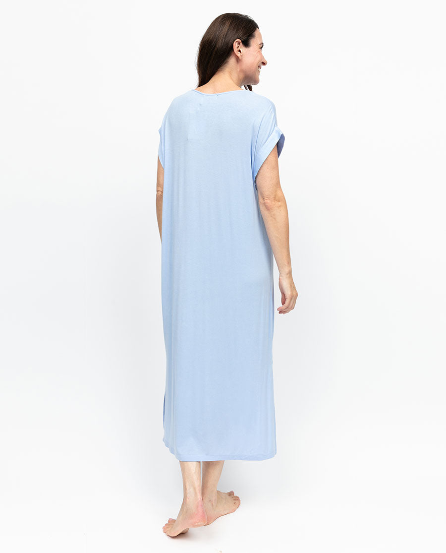 Lucy Womens Jersey Cap Sleeve Long Nightdress