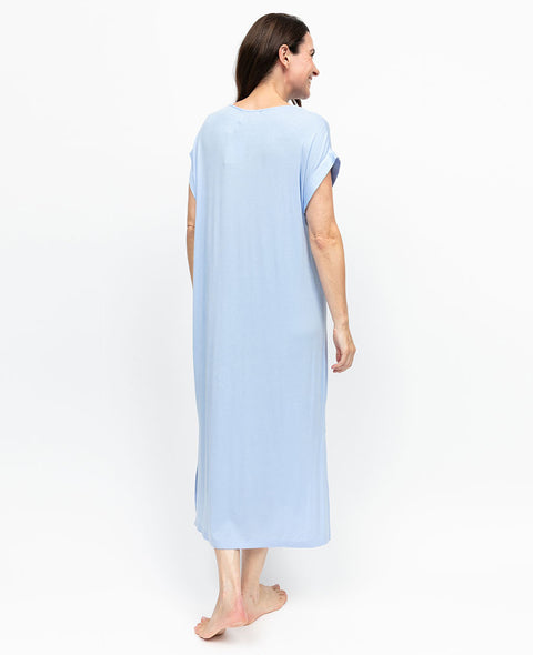 Lucy Womens Jersey Cap Sleeve Long Nightdress