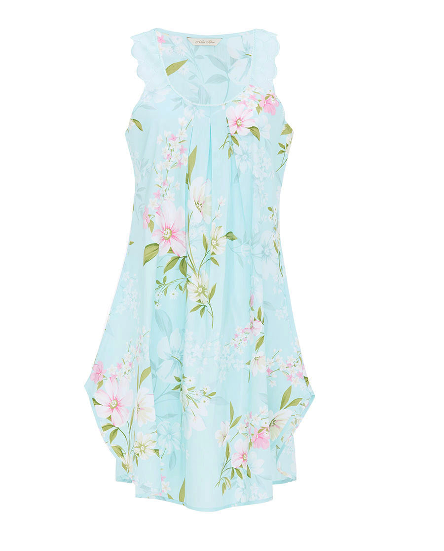 Juliette Womens Lace Detail Floral Print Swing Nightdress