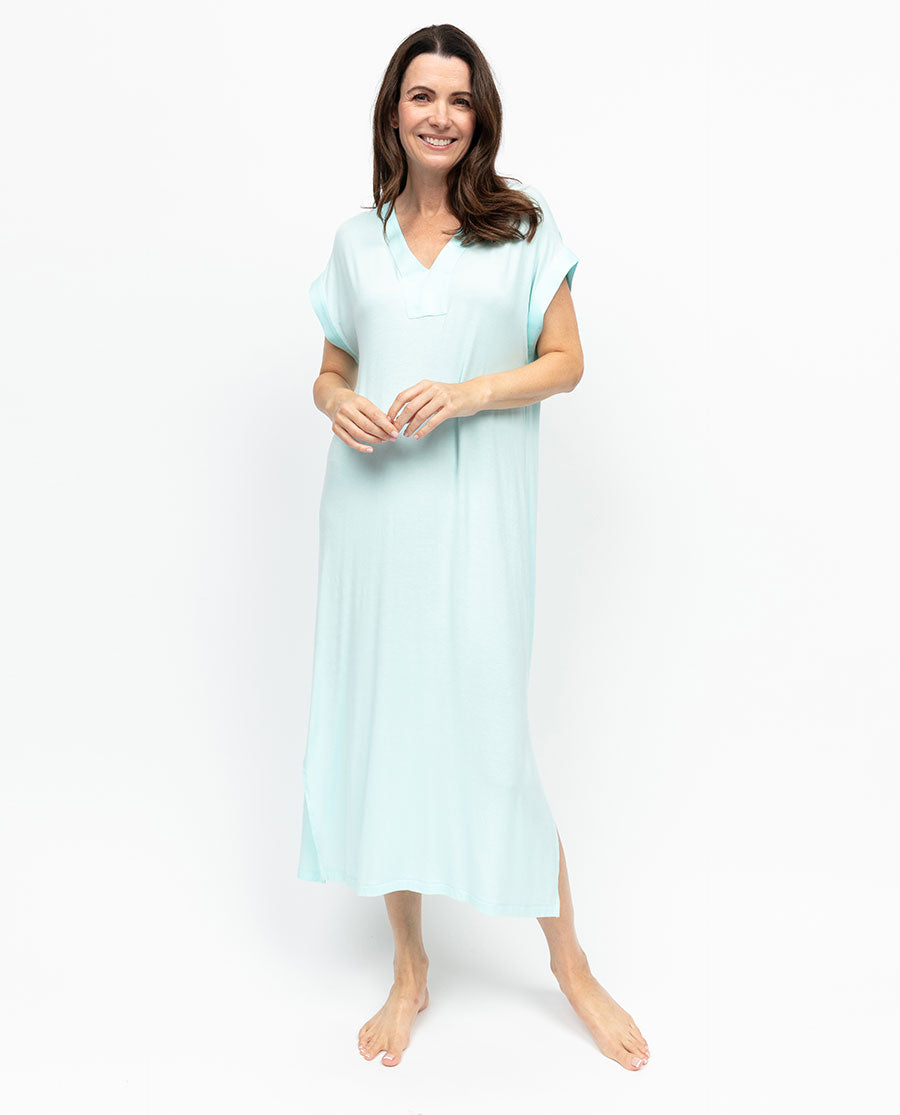 Juliette Women Cap Sleeve Jersey Long Nightdress